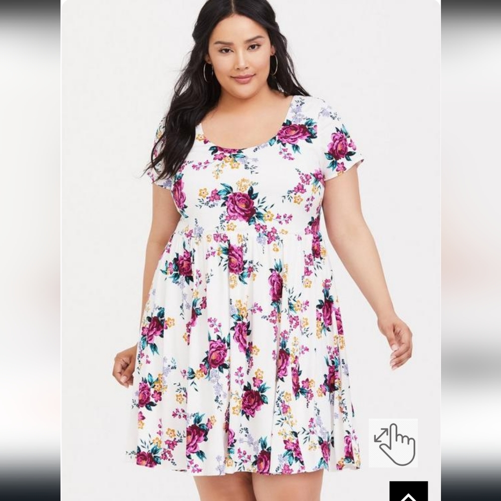 Mini Challis Skater Dress